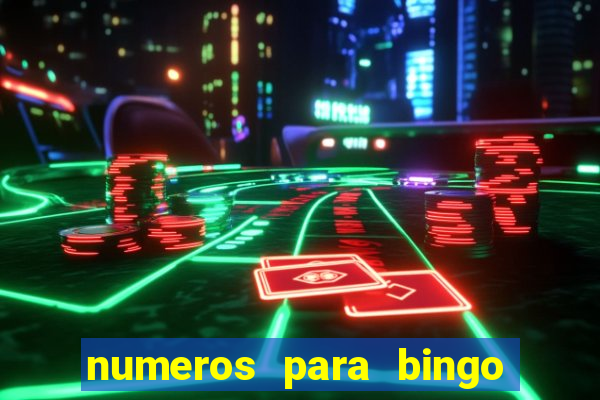 numeros para bingo de 1 a 90